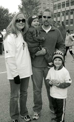 Julie, Shane, Cy and Cole Evans